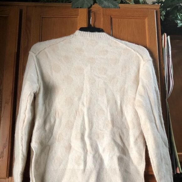Everlane Oversized Alpaca Wool Blend Preppy Polka Dot Crew Neck Sweater - XS - Picture 10 of 14